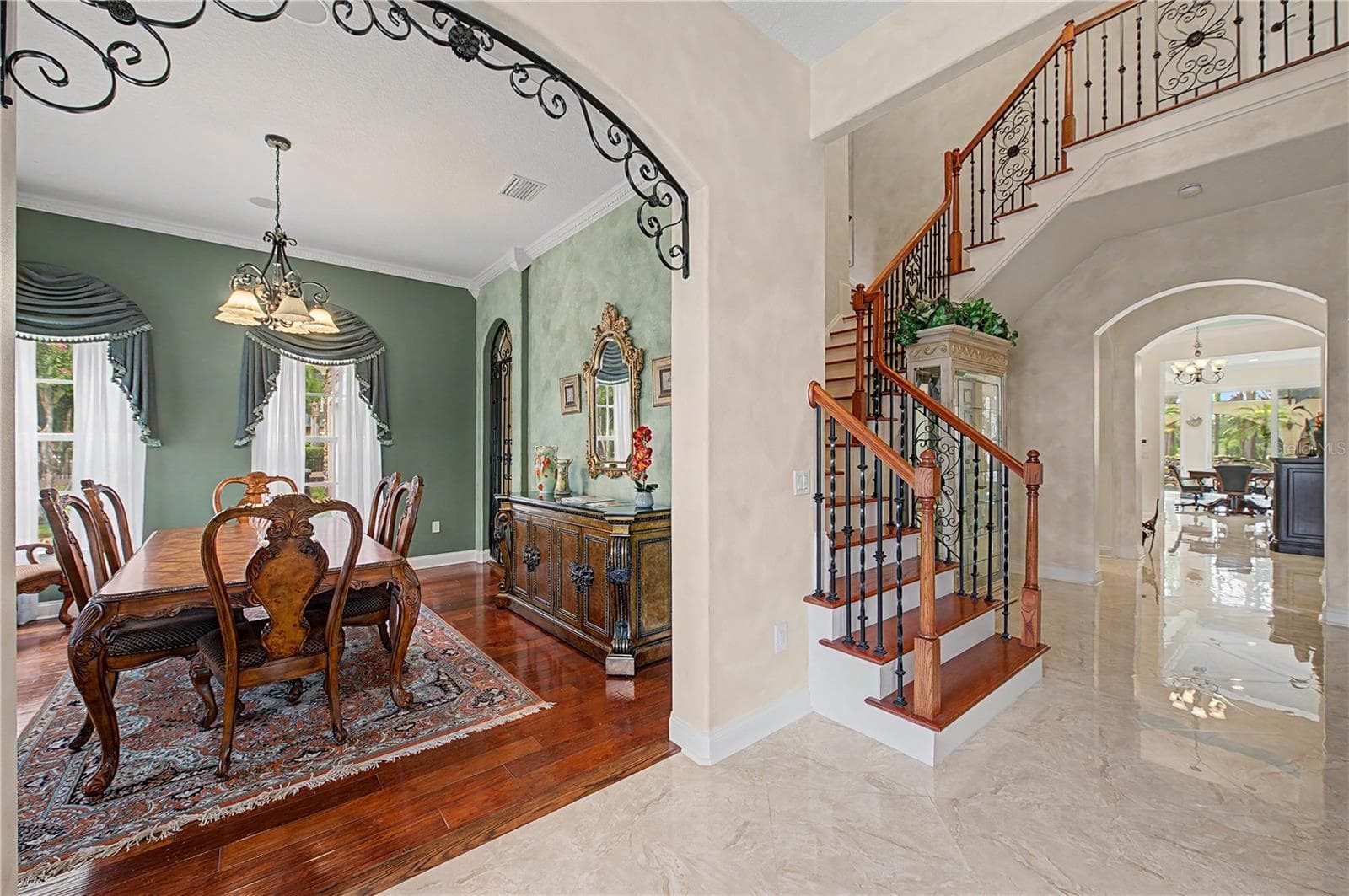 Beautiful Foyer with Dining Room off the Foyer and Butler Access to the Kitchen - 21246 QUIET HAVEN CT, LAND O LAKES