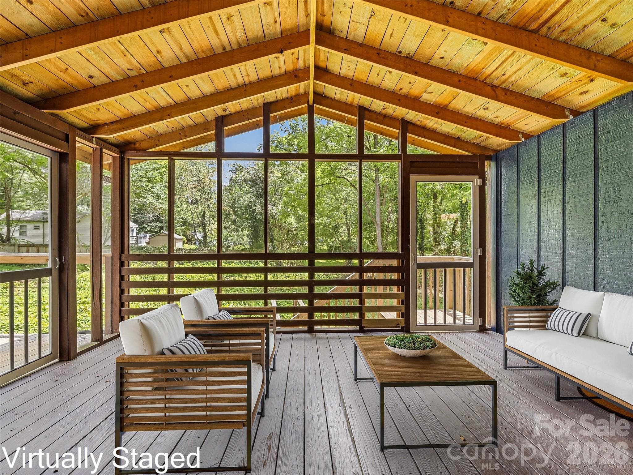 Large and comfortable screened porch makes this home live much larger than its footprint! - 468 Governors View Road, Asheville