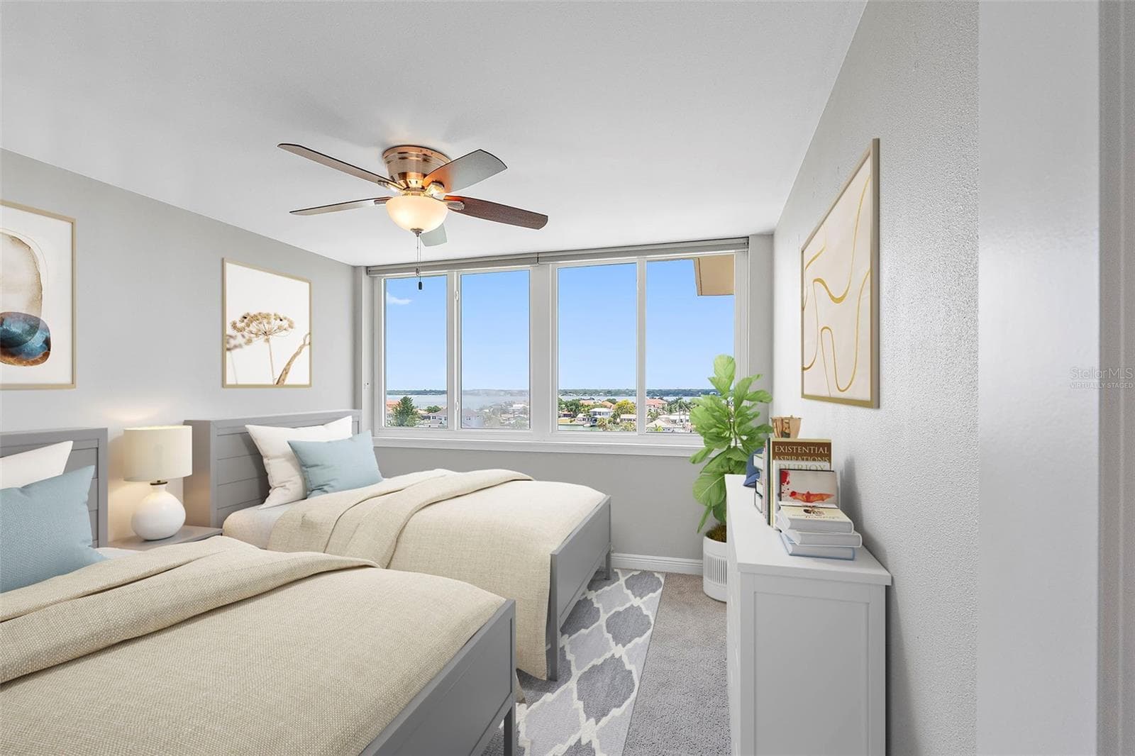 Waterfront 3rd Full Bedroom virtually staged - 223 ISLAND WAY #7F, CLEARWATER BEACH