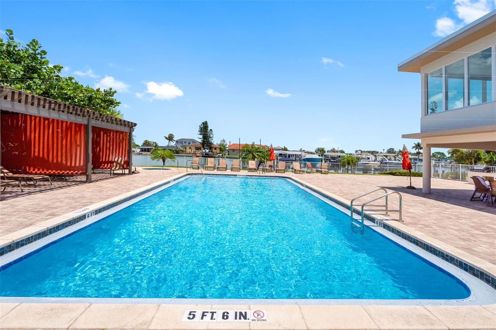 Heated Pool, Clubhouse and covered pool patio area - 223 ISLAND WAY #7F, CLEARWATER BEACH