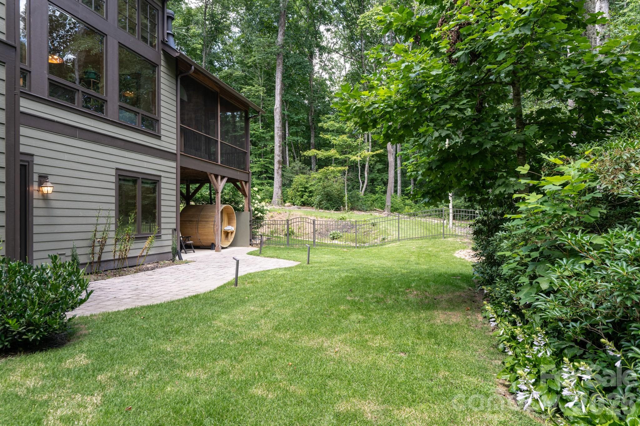 Level, fenced back yard - 403 Thunder Mountain Road, Hendersonville