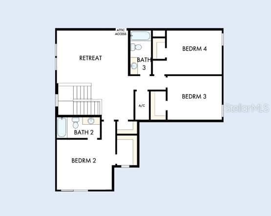 Floor Plan Second Floor - 5111 CHATTAHOOCHEE BND, ST CLOUD
