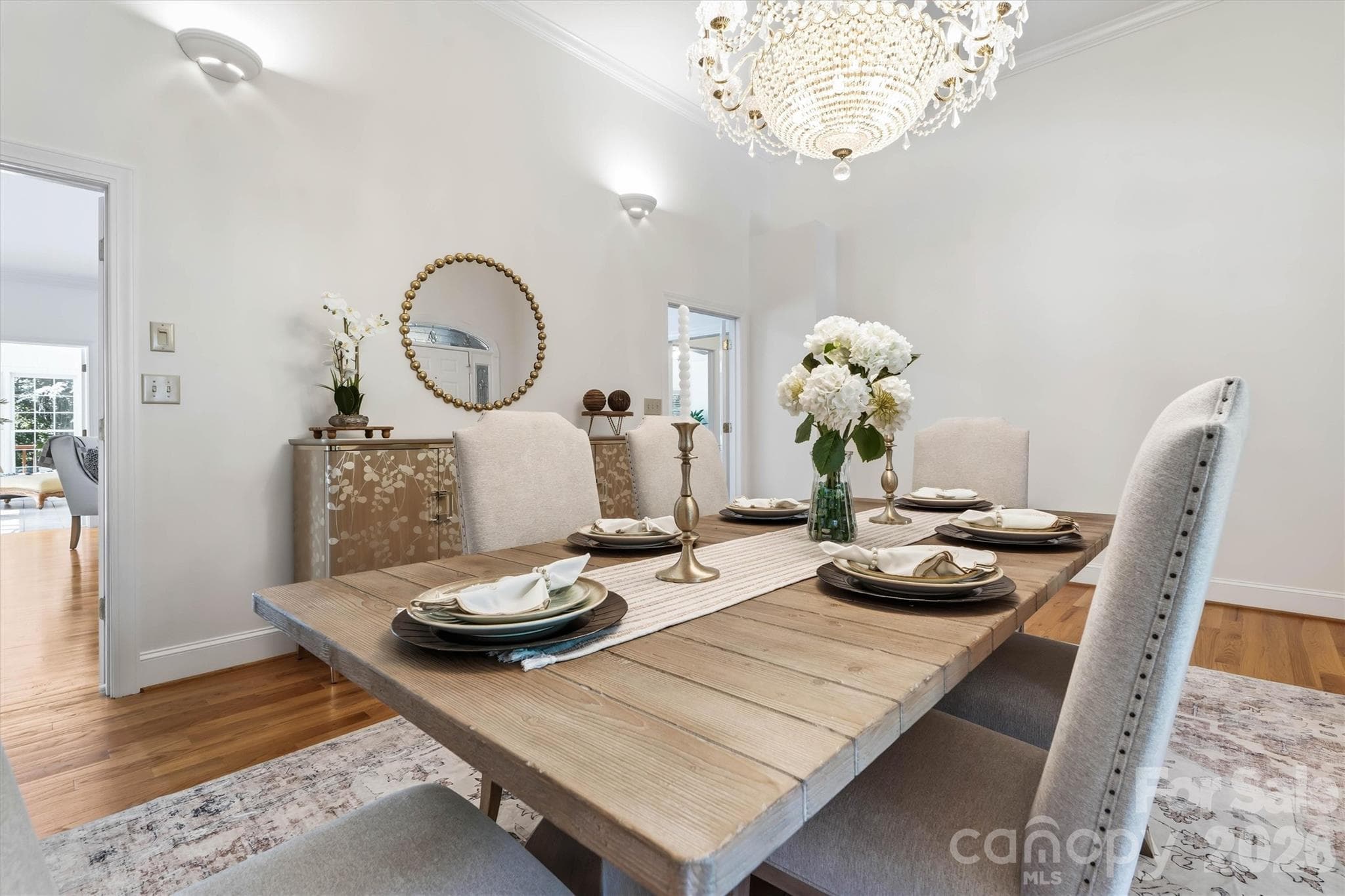 Enter the Great room and Kitchen from the Formal Dining room - 675 Heather Drive, Lincolnton