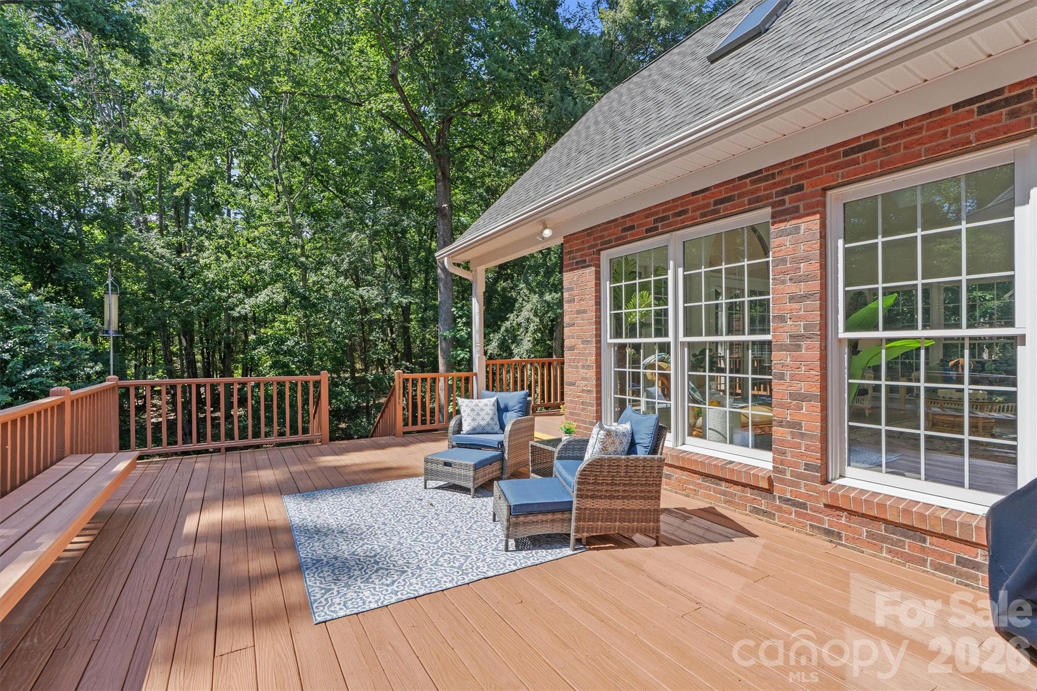 This area of the deck is perfect for realxing in the sun or on a beautiful evening under the stars - 675 Heather Drive, Lincolnton