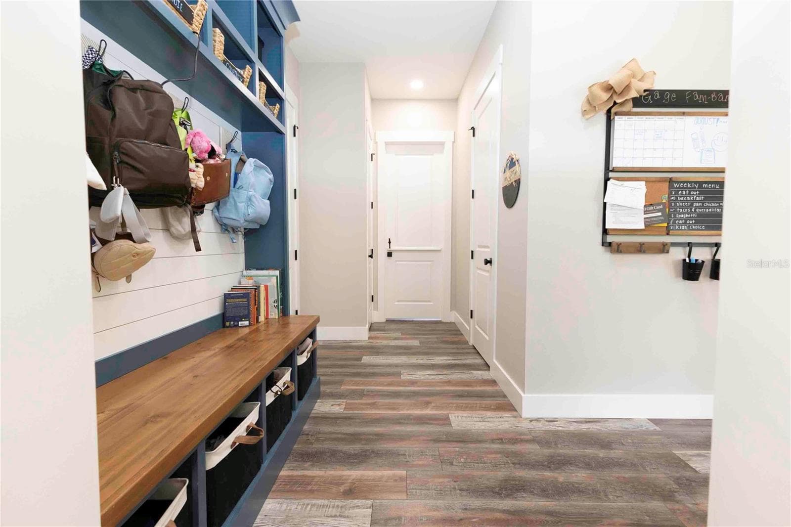 Mud room with built-in storage - 8818 SW 73RD PATH, BUSHNELL