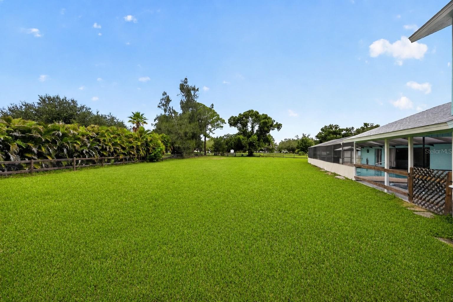 Side yard and expansive lawn. - 1305 GREENFIELD CIR, VENICE
