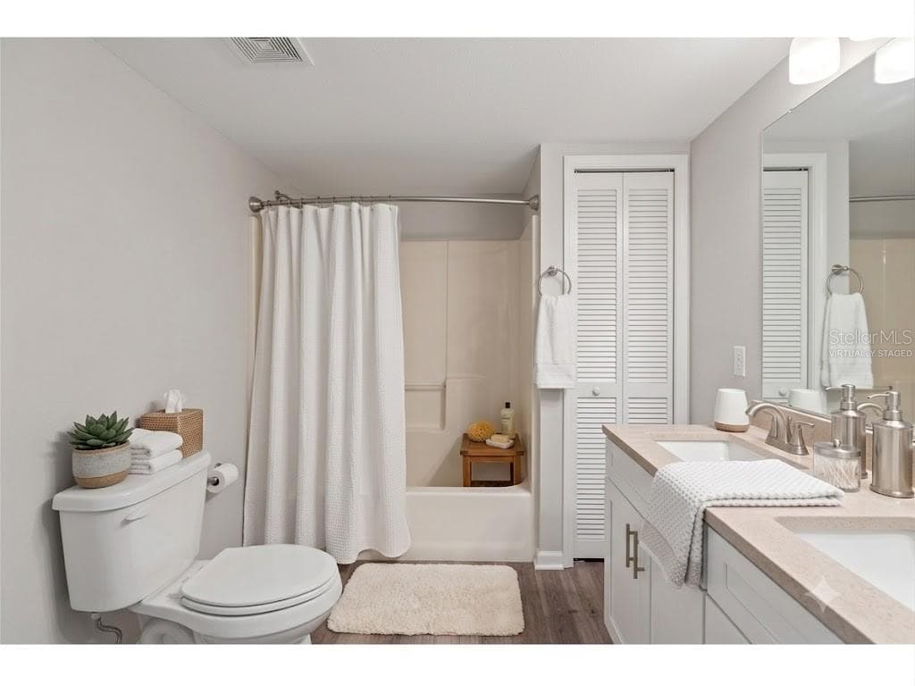 Virtually Staged Primary Bathroom - 14521 CATALINA CIR, SEMINOLE