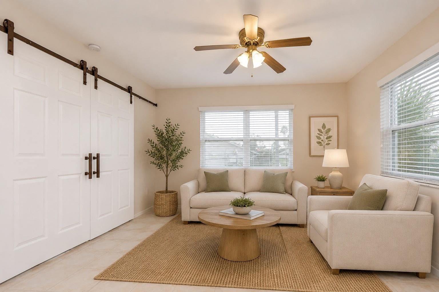 Family room (virtually staged) - 8811 MARTINIQUE LN, PORT RICHEY