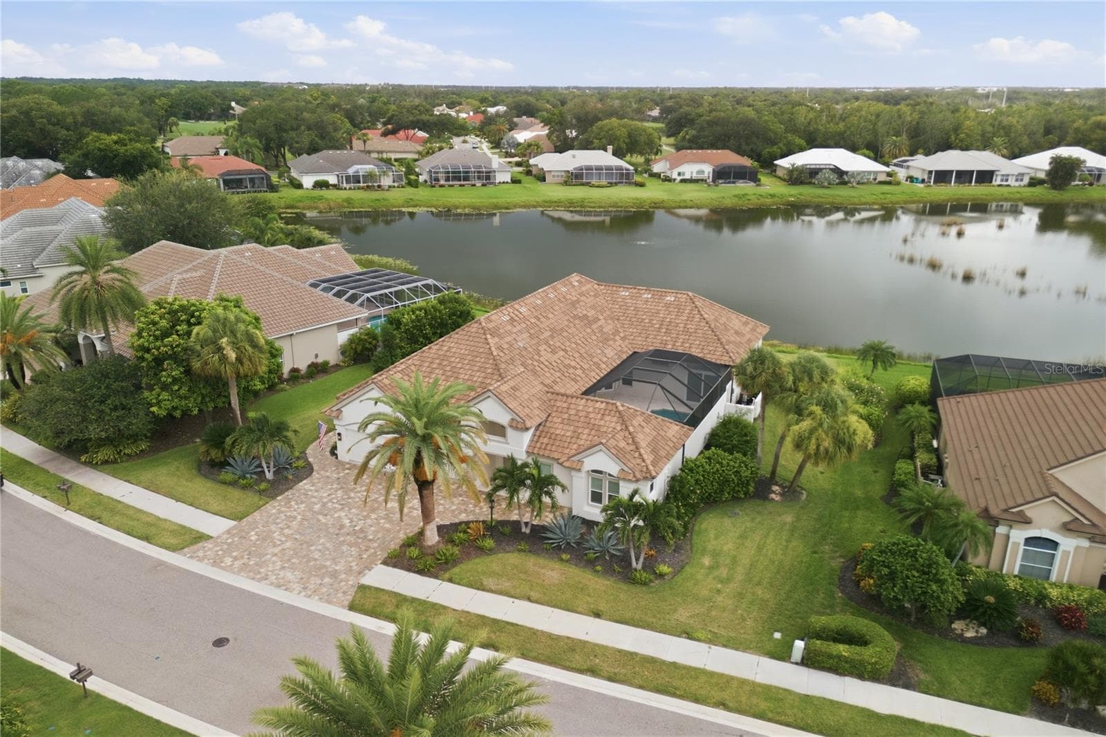Aerial View of Home - 309 S STONE BRIAR CREEK DR, VENICE