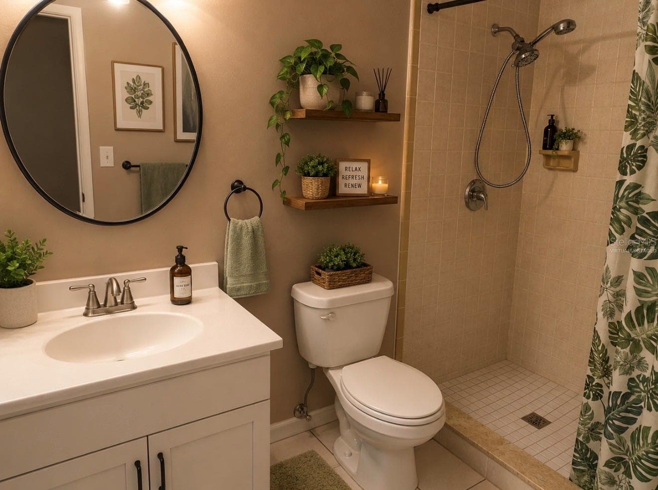 Master Bath Virtually Staged - 1840 ASTER DR, WINTER PARK