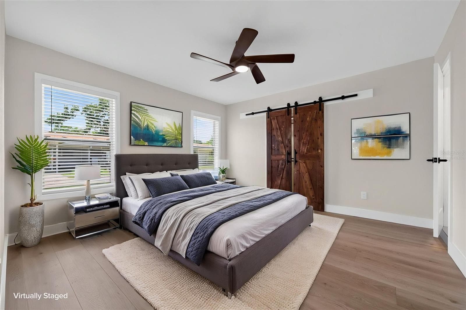 Primary Bedroom Virtually Staged - 5217 18TH AVE S, GULFPORT