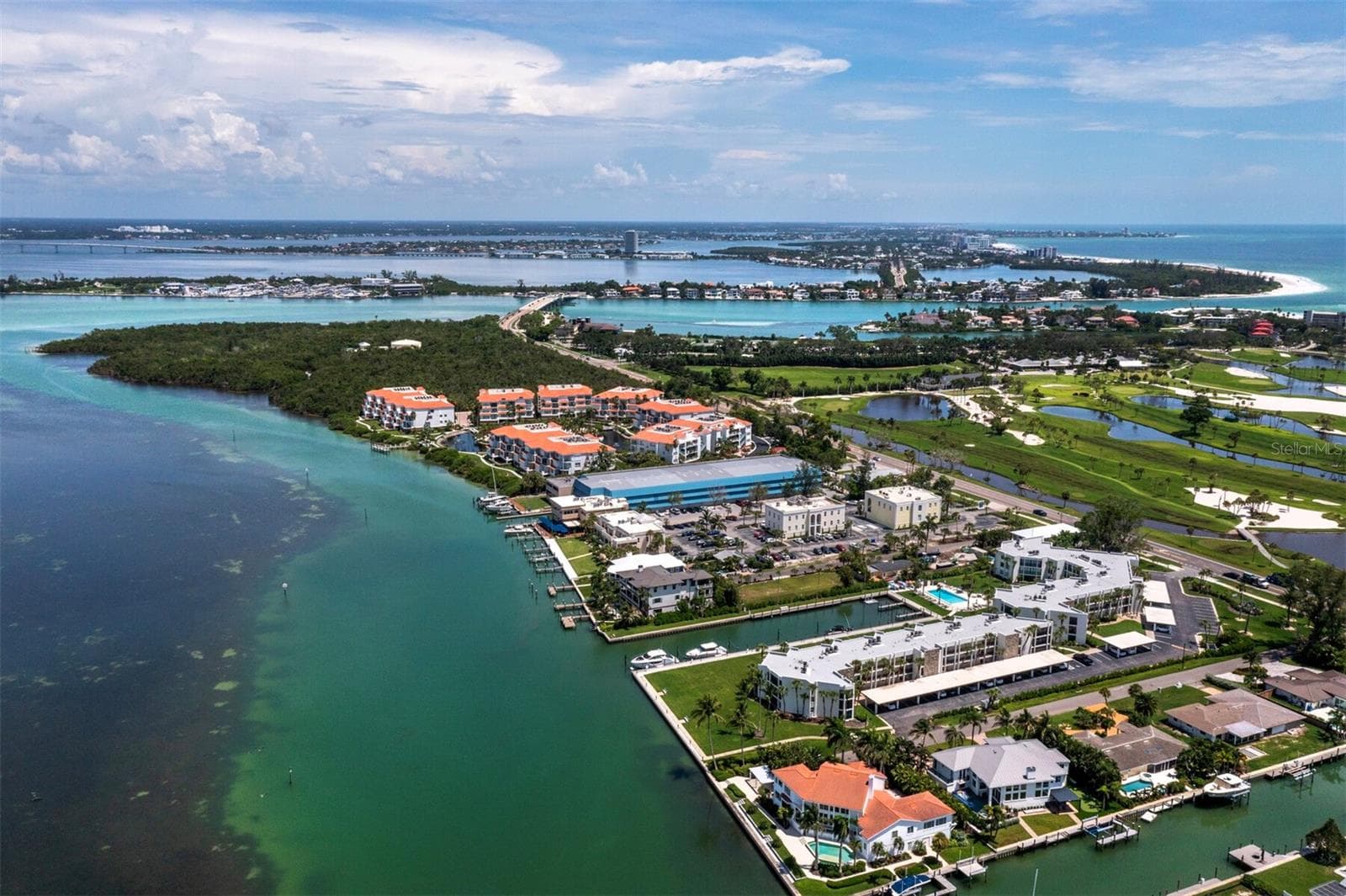 South Longboat Key; Bay Harbour; Quick Point...the New Pass Bridge and just beyond St Armands' Circle. And yes, that is a golf course across Gulf of Mexico Drive! - 448 GULF OF MEXICO DR #A104, LONGBOAT KEY