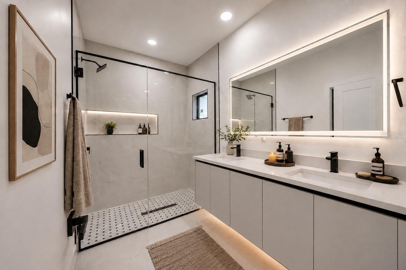Virtually Staged Primary Bathroom - 1274 RONALD ST, NORTH PORT