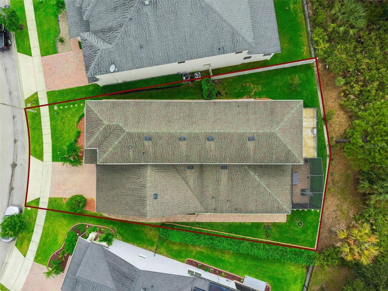 Roof and Property Line - 14156 ALAFAYA OAK BND, ORLANDO