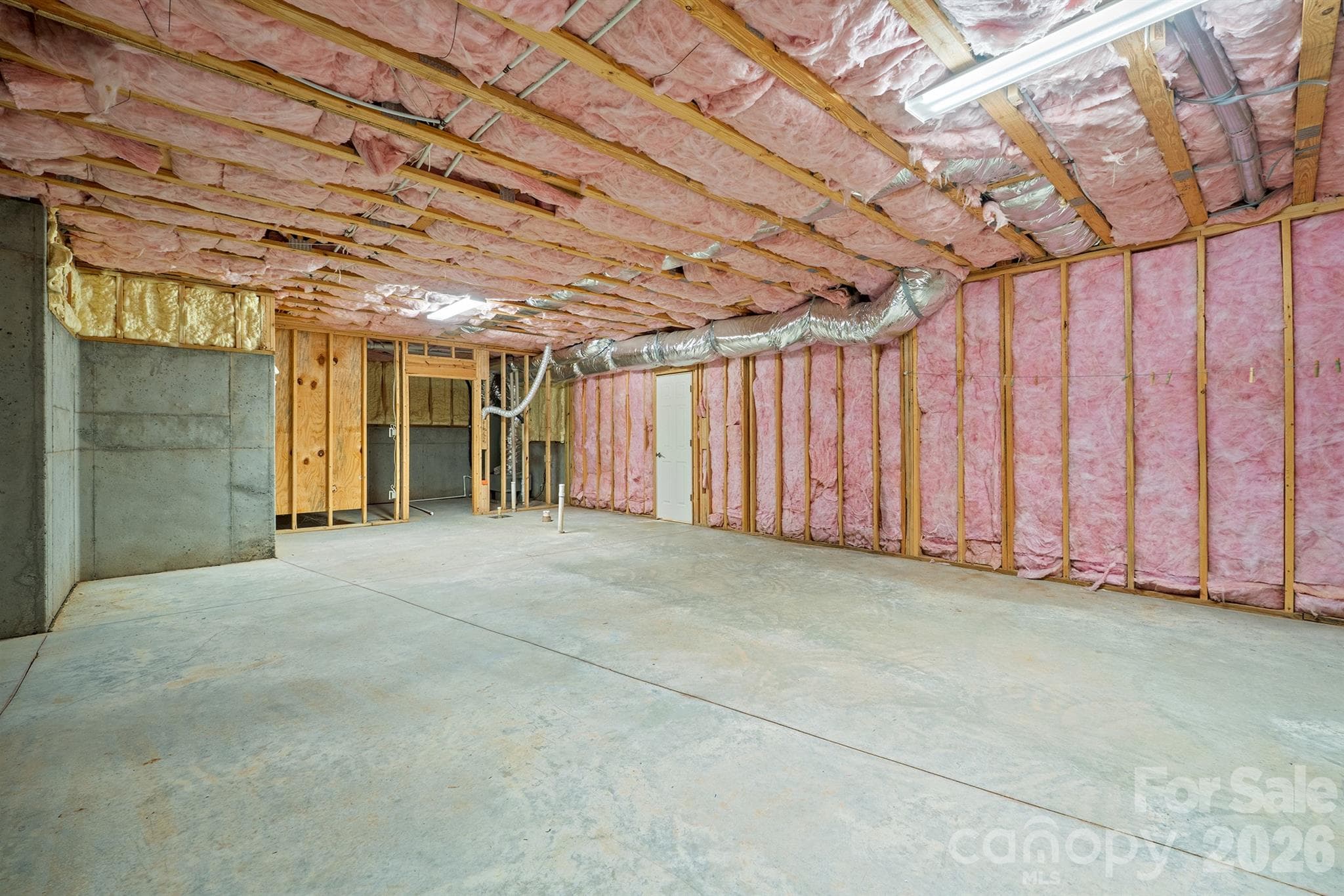 Unfinished basement area already plumbed for an extra bathroom - 121 Cheyenne Lane, Statesville