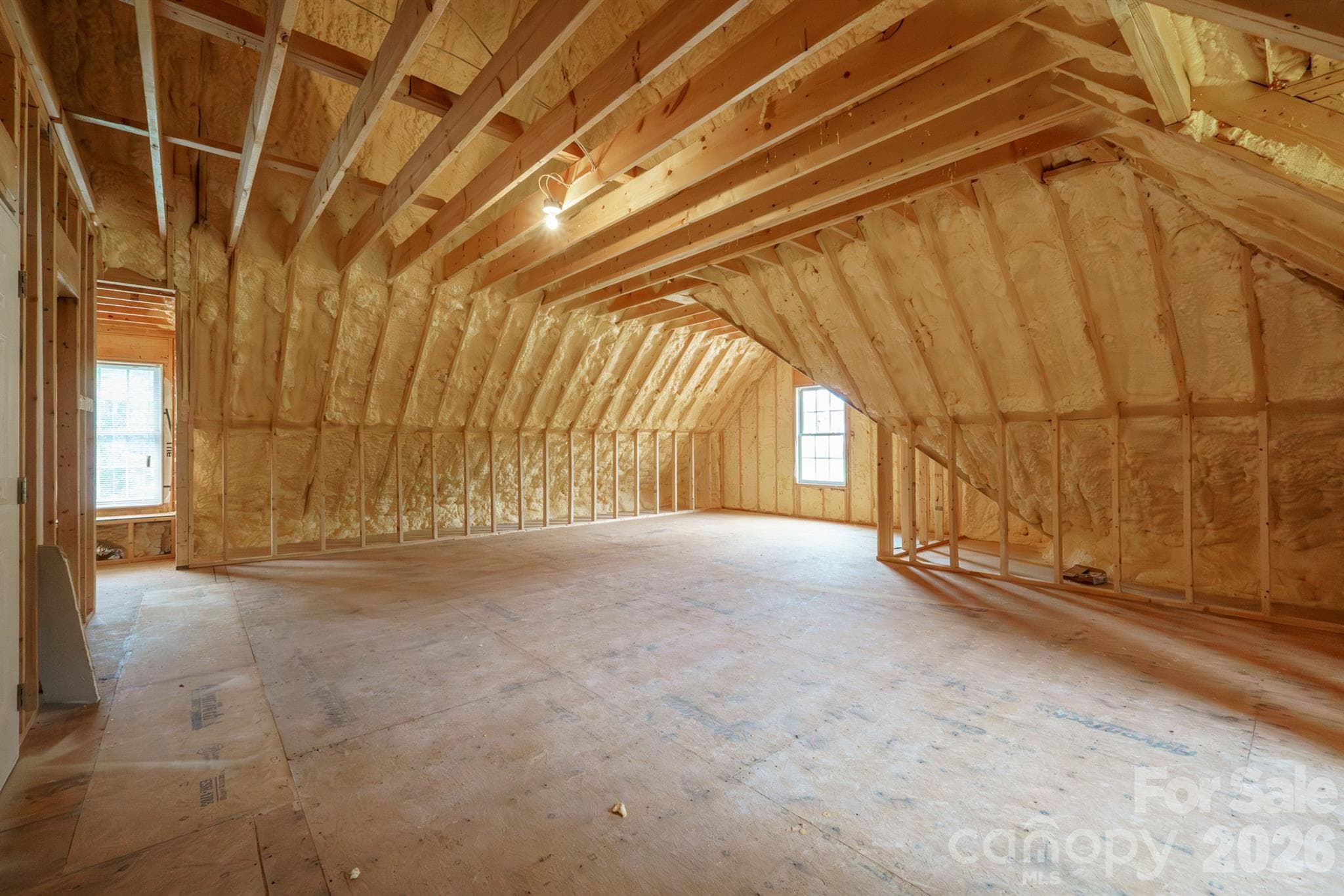 Unfinished Second story area already framed, plumbed for an extra guest quarters plumbed for bathroom and large closet - 121 Cheyenne Lane, Statesville