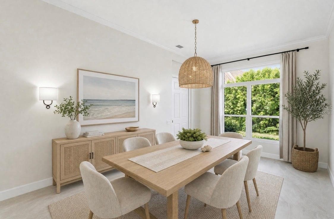 Virtually Staged - Dining Room - 309 S STONE BRIAR CREEK DR, VENICE