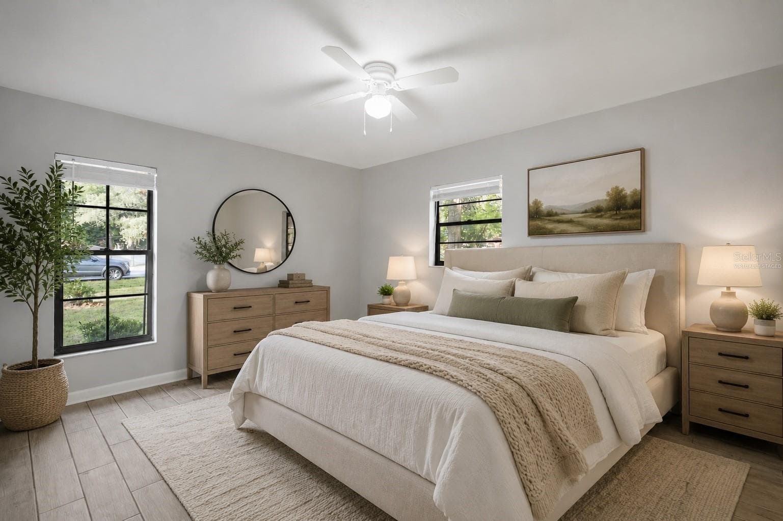 Virtually Staged Primary Bedroom - 2351 NE 40TH ST, OCALA