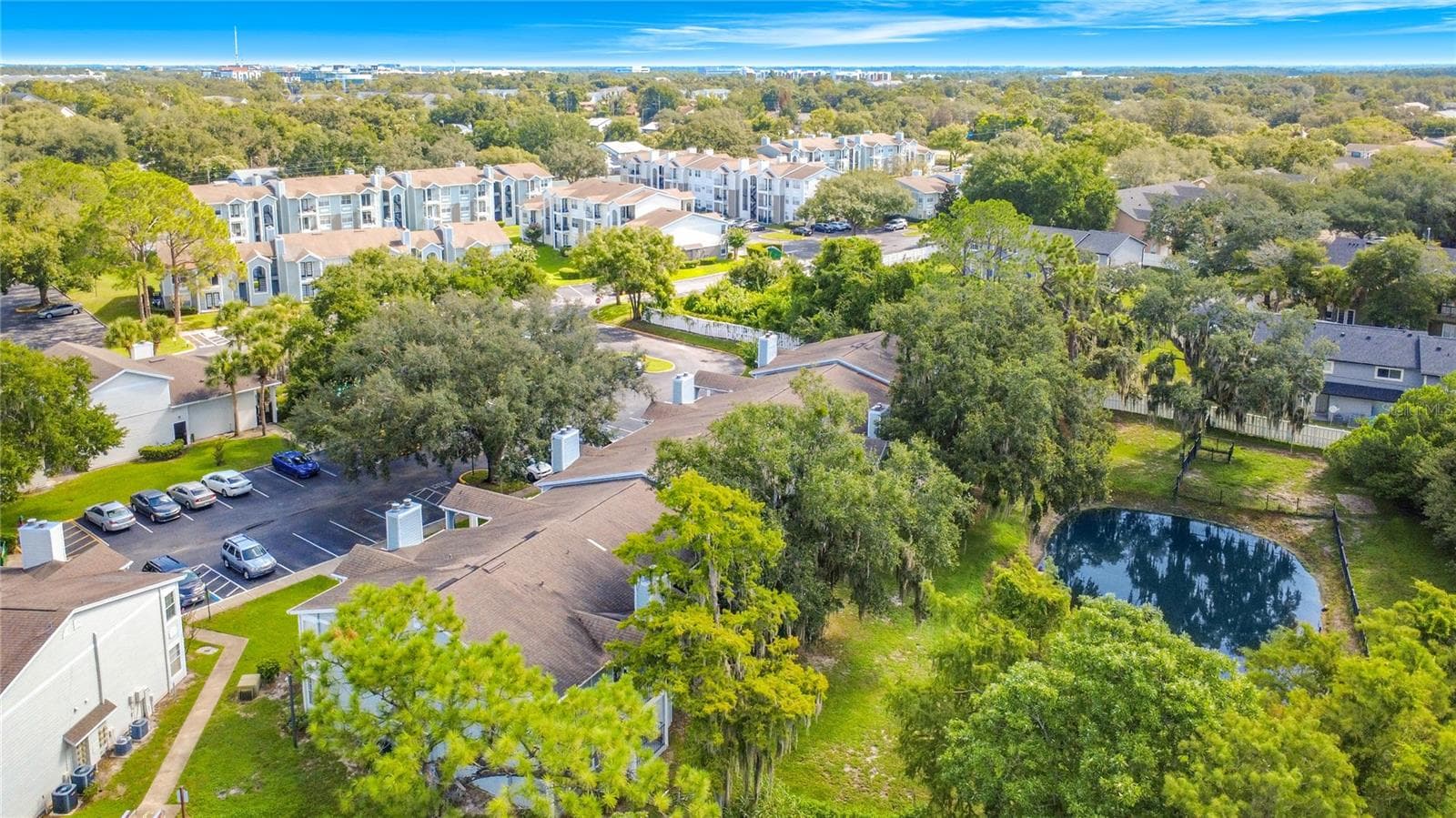 Aerial View of Pond in Unit's Backyard - 2550 N ALAFAYA TRL #12205, ORLANDO