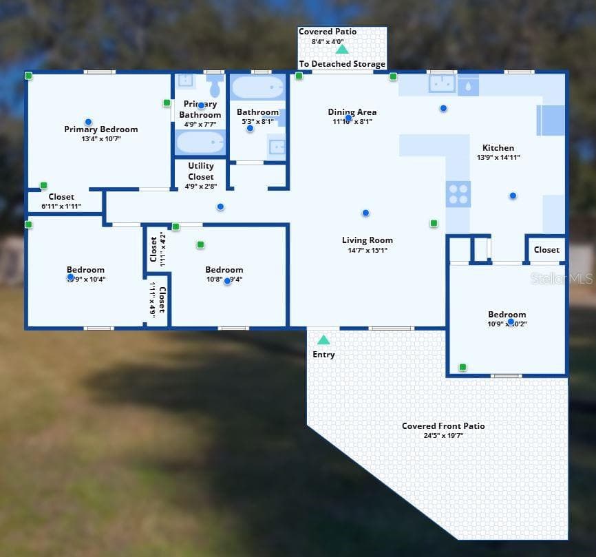 Floor plan of home - 11585 SE 129TH LN, OCKLAWAHA