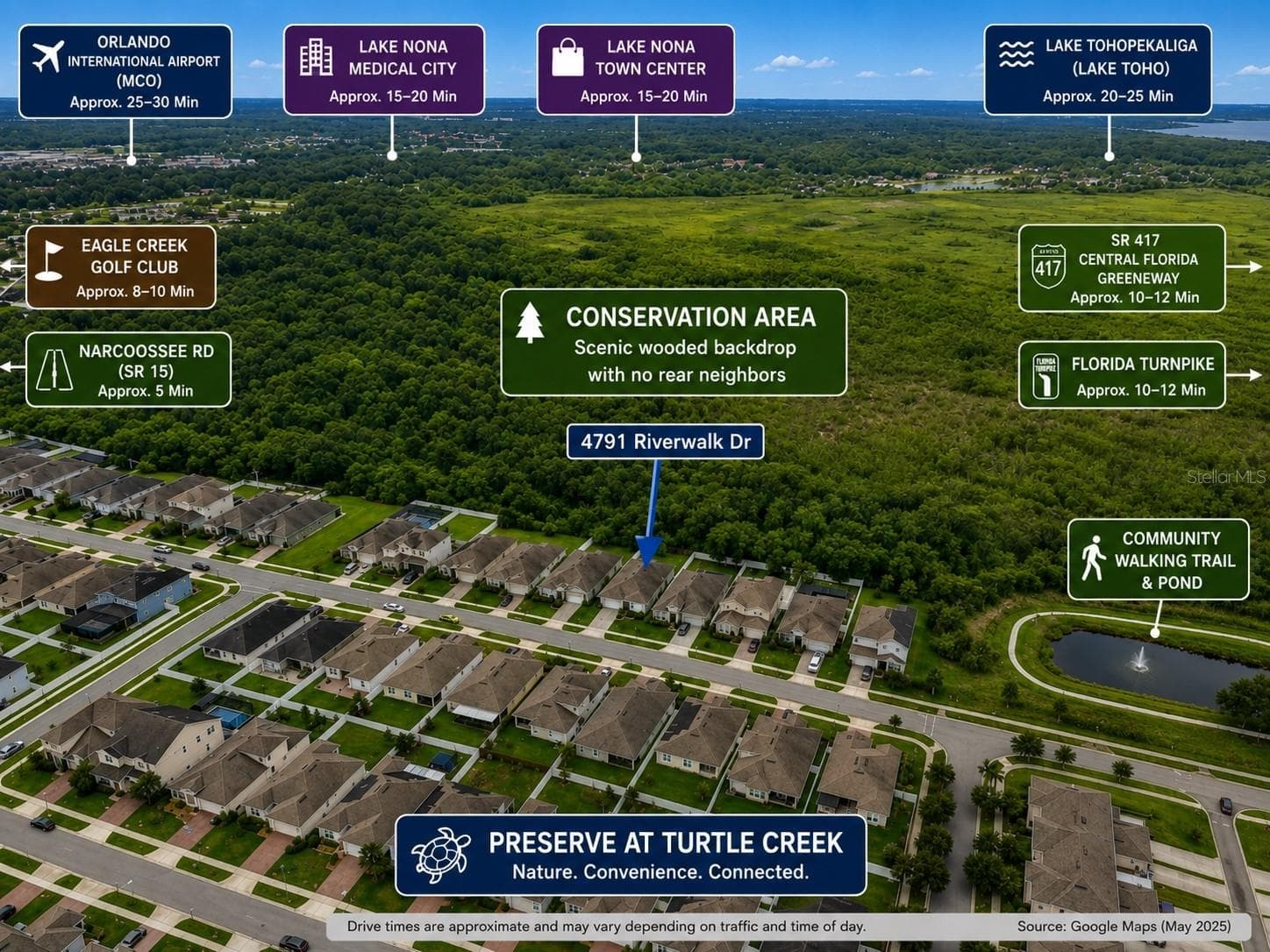 Perfectly positioned for an exceptional new life, this home pairs a serene conservation backdrop with effortless access to Lake Nona, Orlando and the best of Central Florida. - 4791 RIVERWALK DR, ST CLOUD