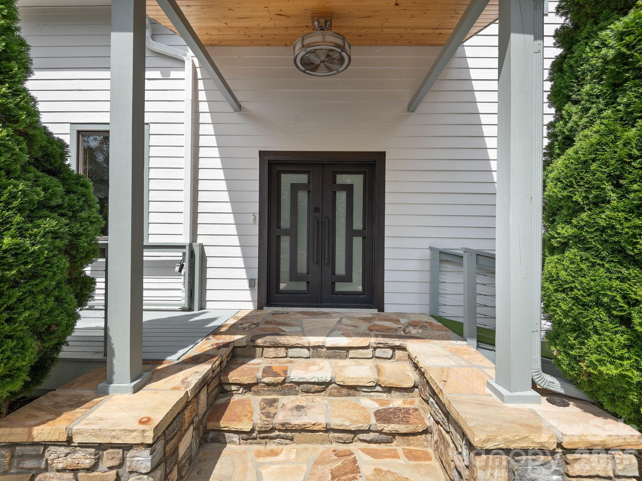 Solid Wrought Iron double door. - 248 Wisdom Cove Road, Flat Rock