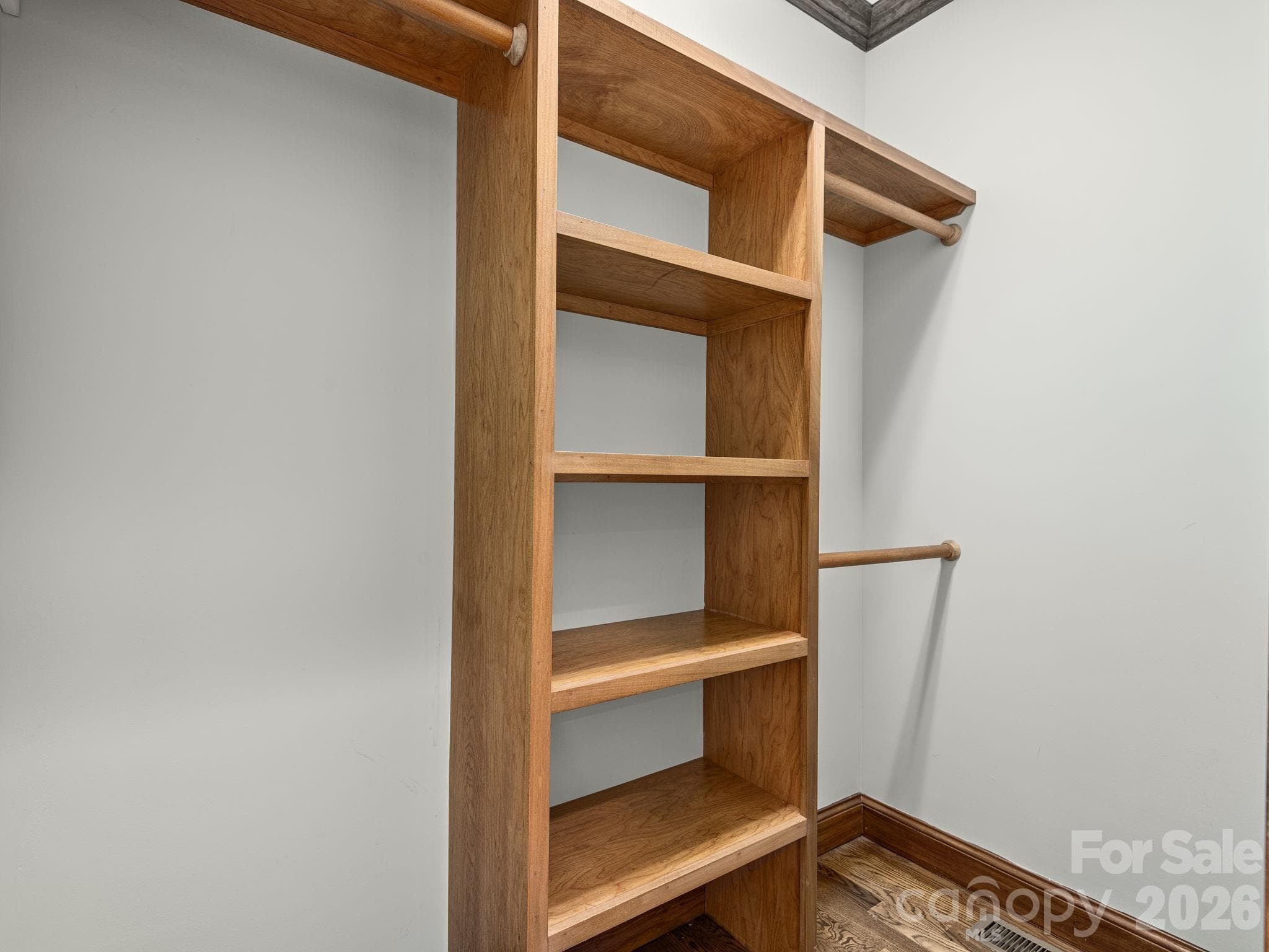 Two Primary Closets w/built-ins. - 248 Wisdom Cove Road, Flat Rock