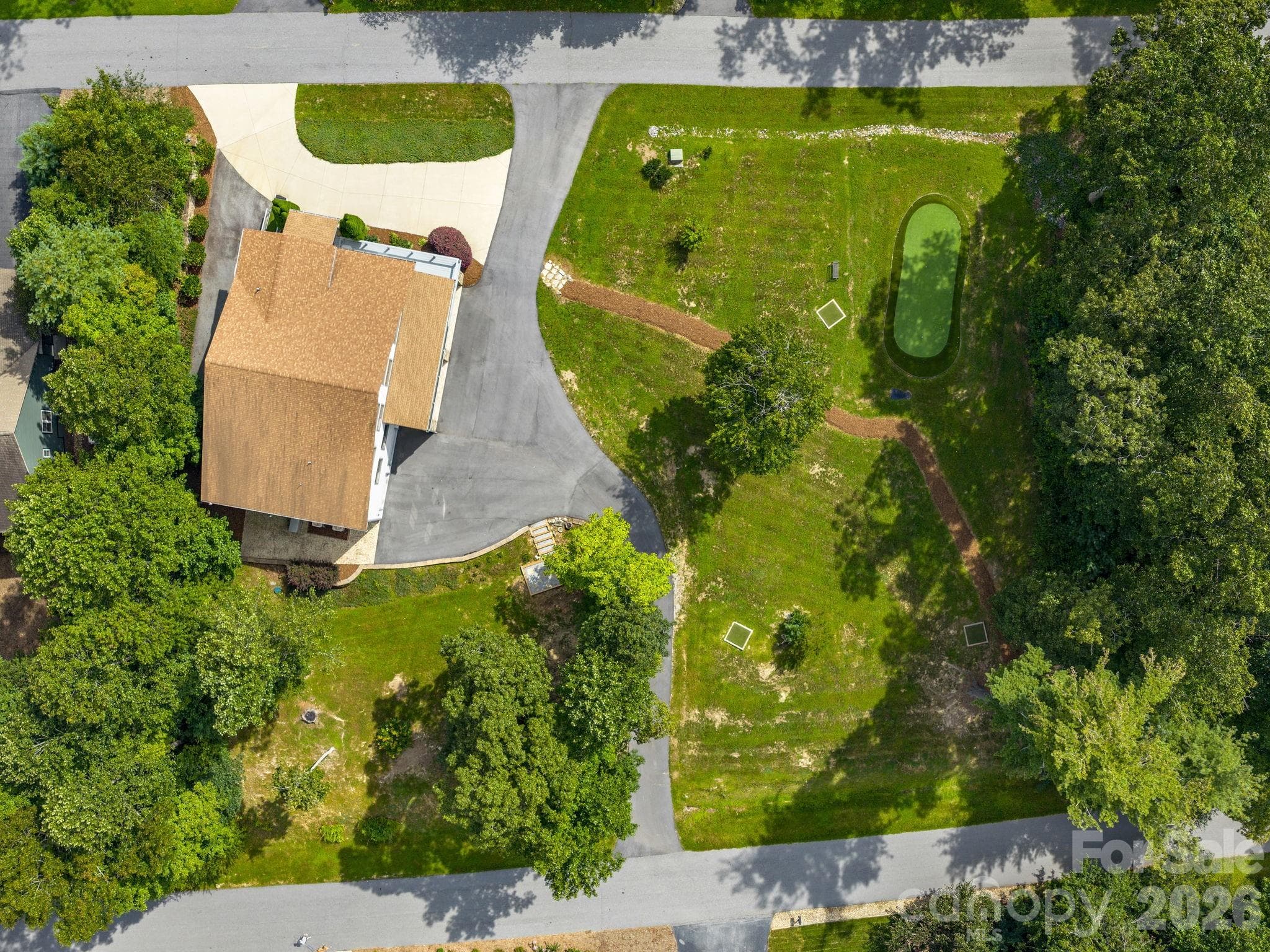 Aerial view of home and full lot. - 248 Wisdom Cove Road, Flat Rock