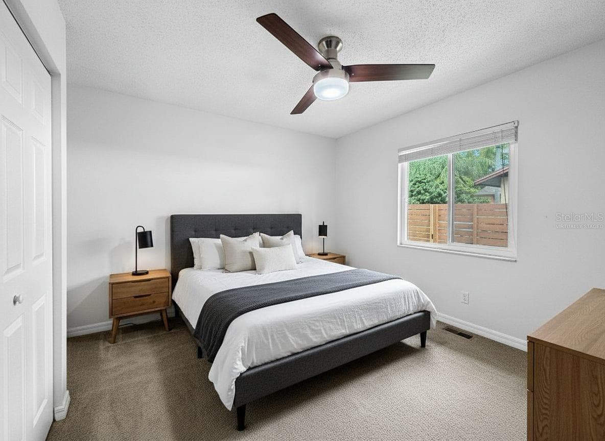 Virtually Staged - Bedroom 2 - 1583 REDWOOD AVE, DUNEDIN