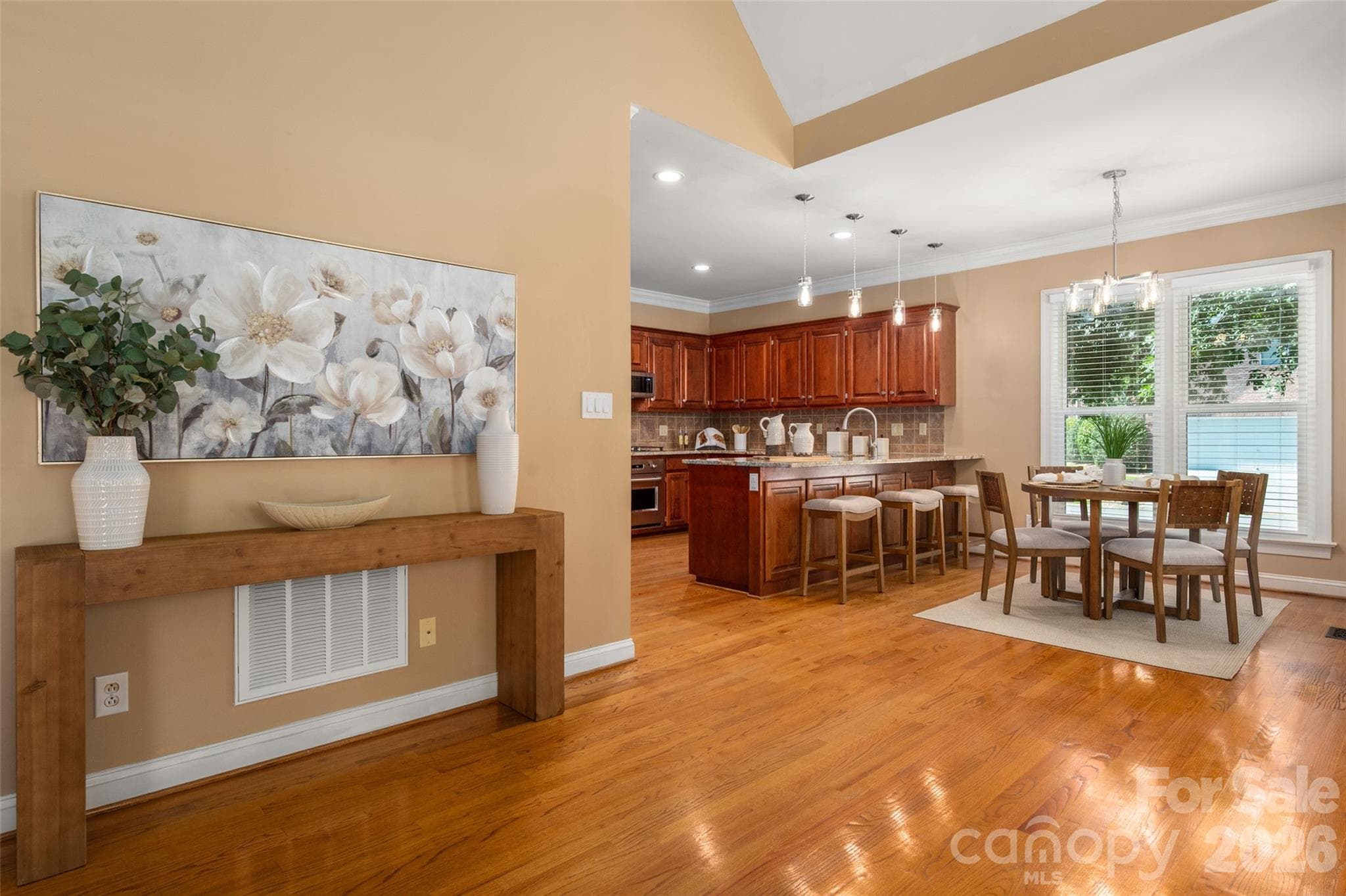 Great flow from kitchen to keeping room. - 12818 Darby Chase Drive, Charlotte