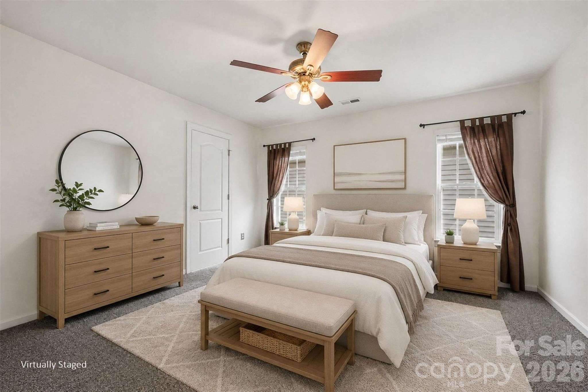 Bedroom 5 - Virtually Staged - 10139 Alvarado Way, Charlotte