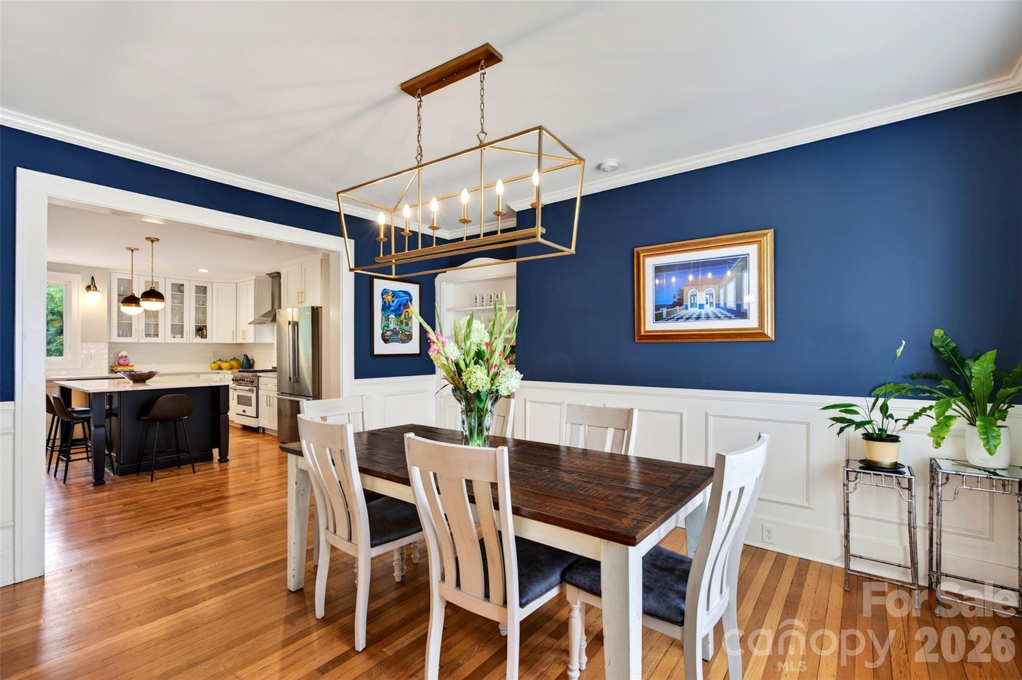 Dining area facing chefs kitchen - 55 Edgemont Road, Asheville