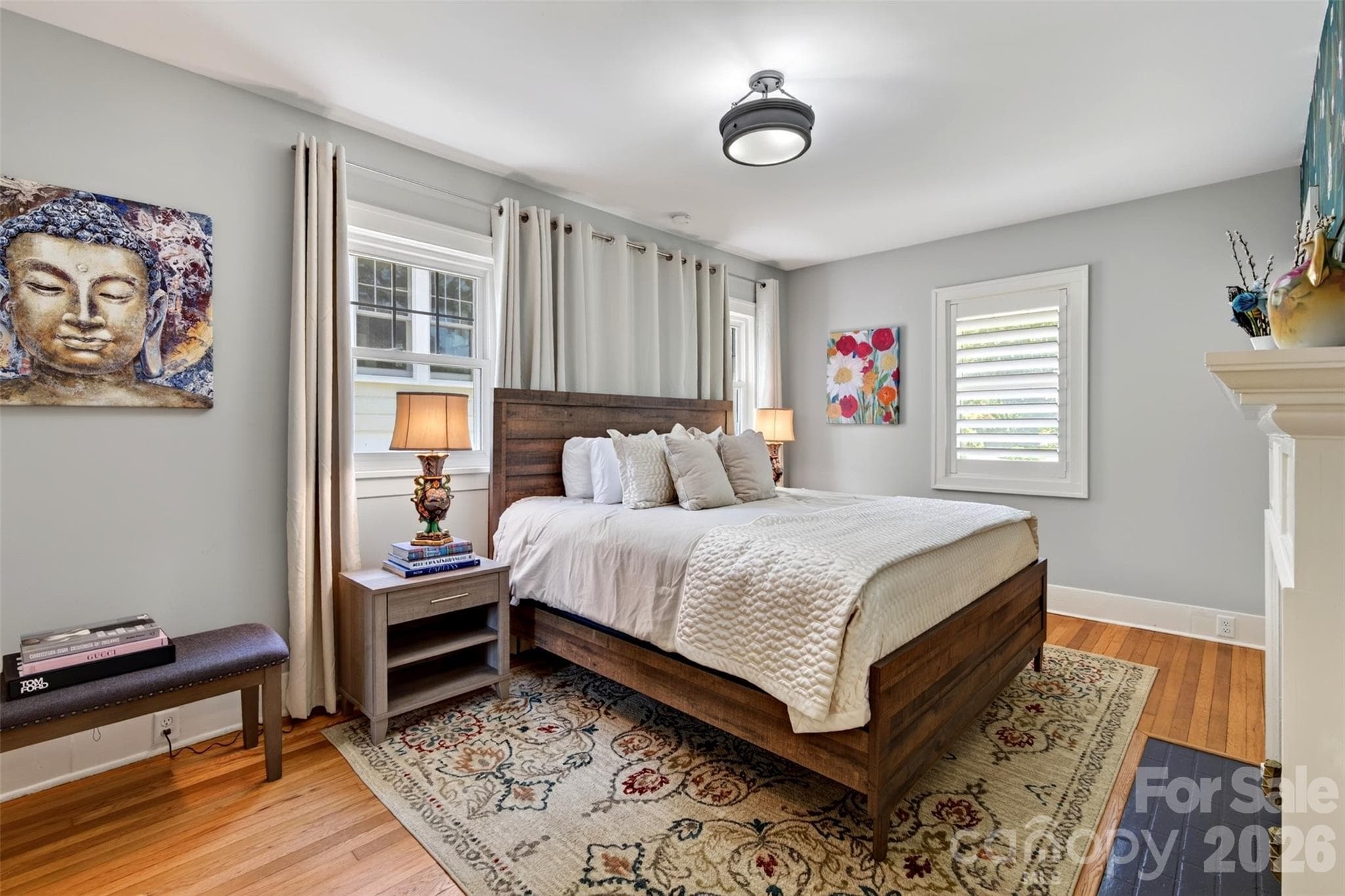 Main level primary bedroom - 55 Edgemont Road, Asheville