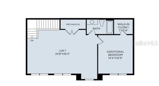 Upstairs Floorplan - 3606 STONEBRIAR LN, SANFORD