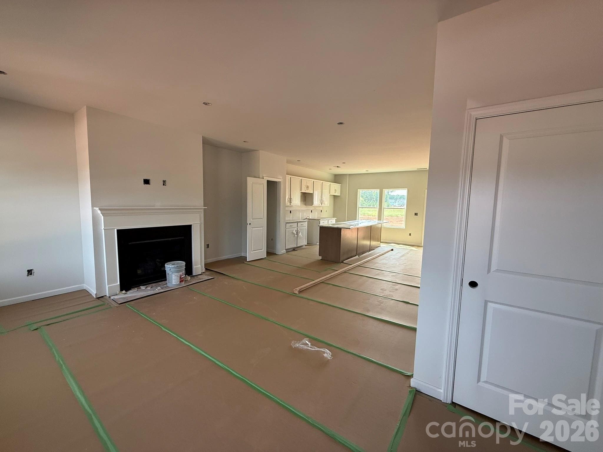 Spacious Family Room leads right into Kitchen - Charlotte