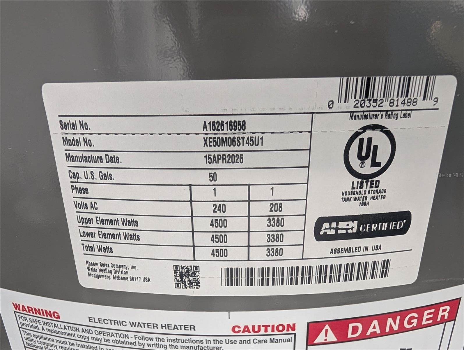 50-Gallon Water Heater - 1246 HERSCHELL ST, LAKELAND