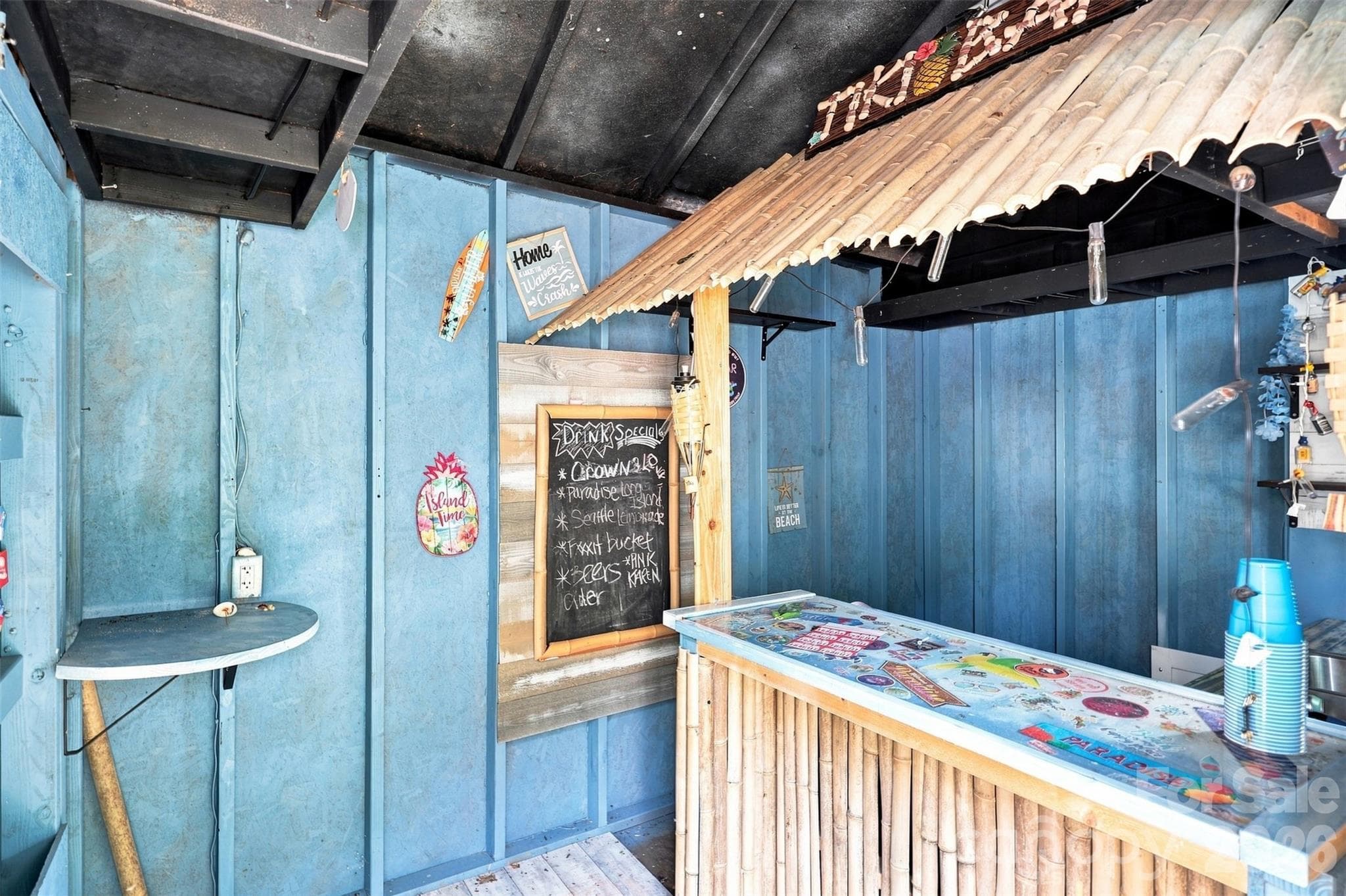 Tiki Bar shed (inside) - 126 Misty Woods Drive, Clover