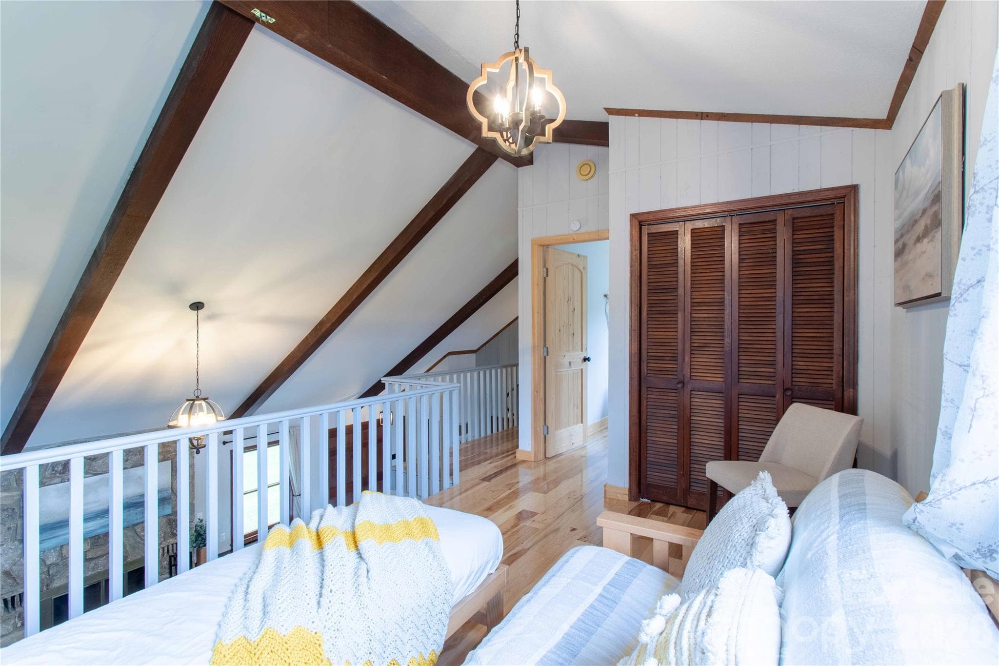 Loft looking down to great room - 132 Hurd Road, Canton
