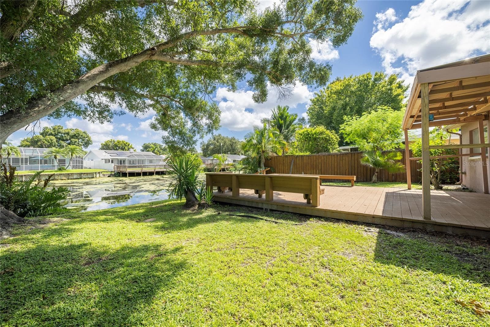 Large Deck overlooking the water - 6355 102ND TER N, PINELLAS PARK