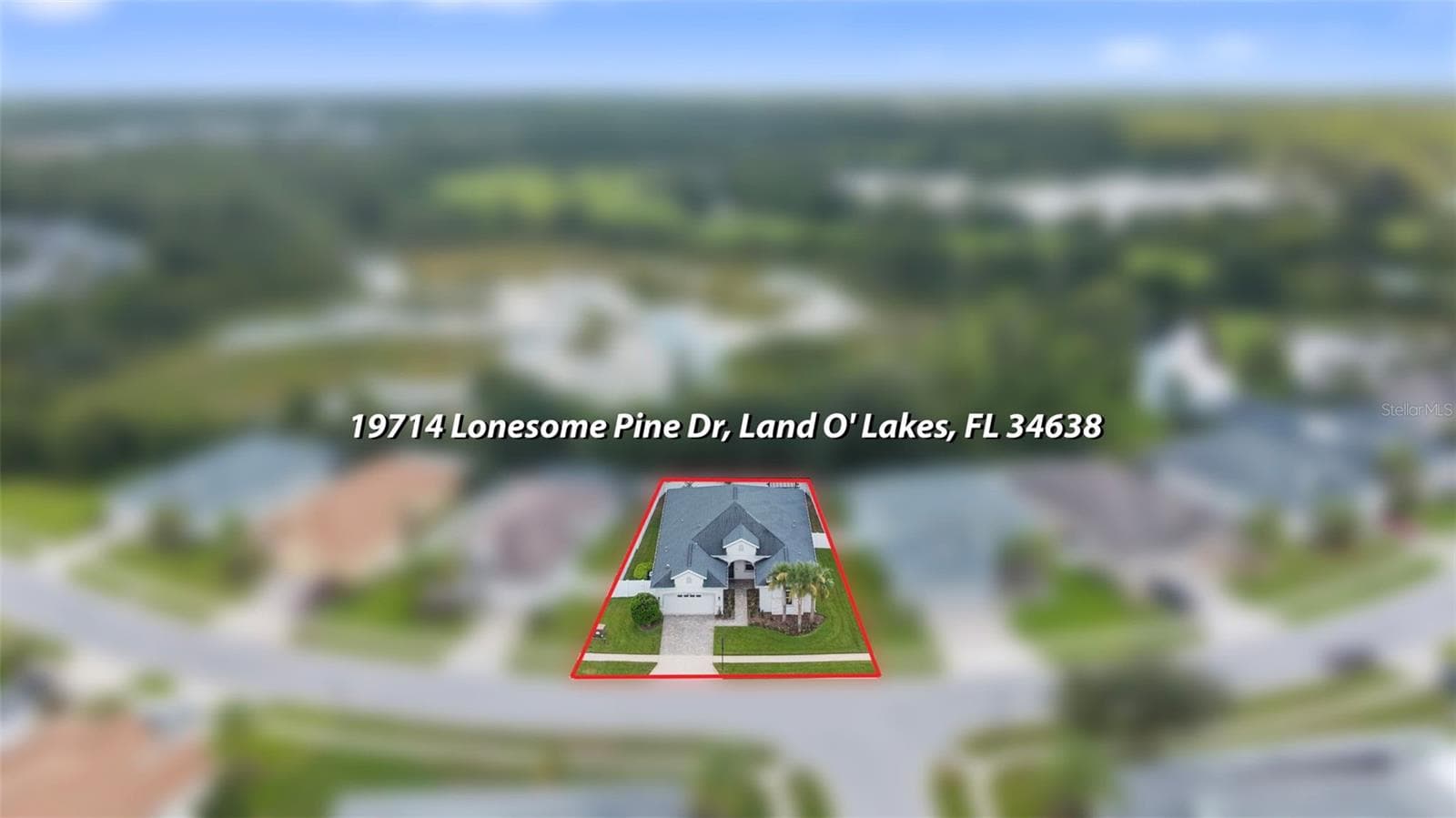 Aerial - 19714 LONESOME PINE DR, LAND O LAKES