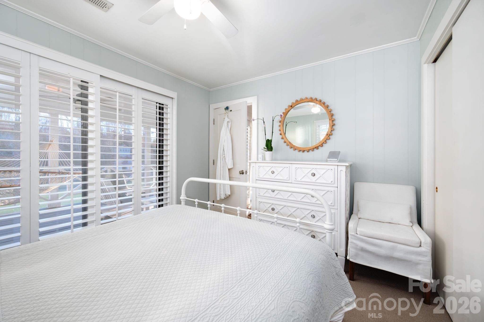Primary bedroom opens up onto screened porch - 183 Blarney Road, Lake Lure
