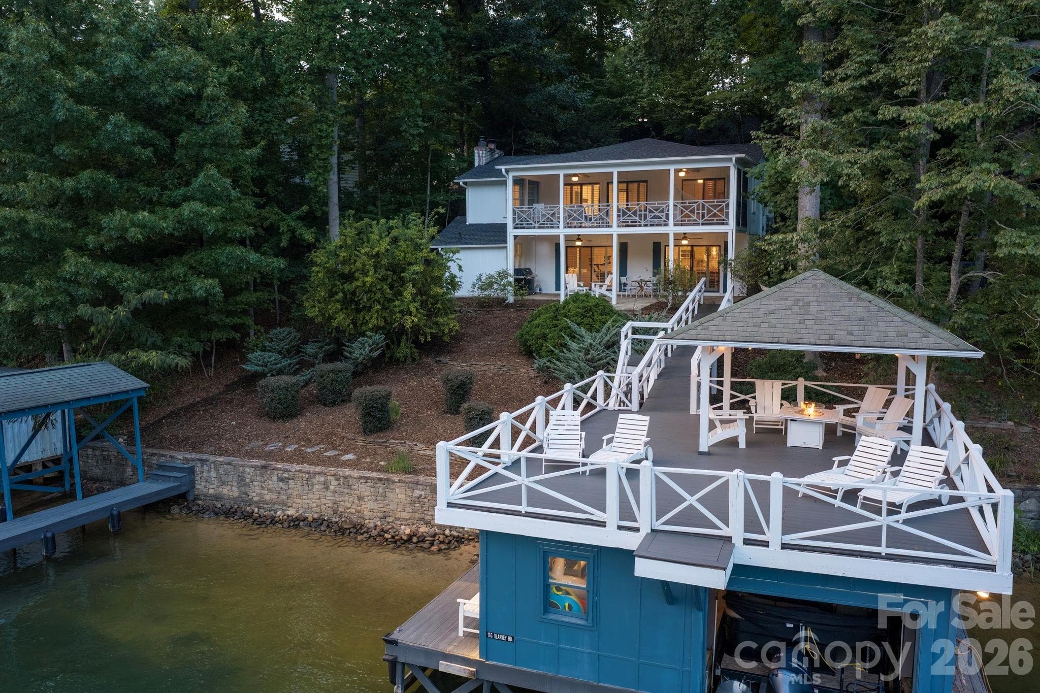 Newer Trek decking on boathouse - 183 Blarney Road, Lake Lure