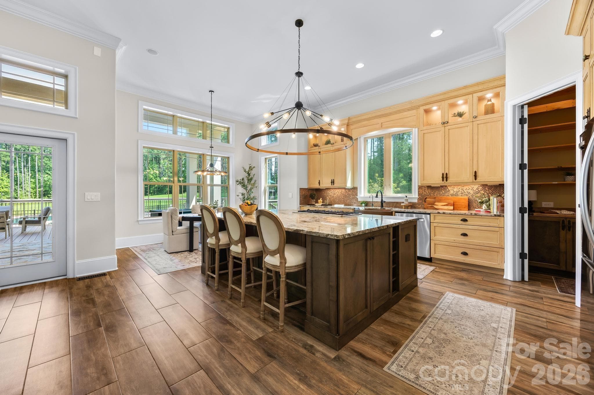 Large natural edge granite island - 6334 Long Island Road, Catawba