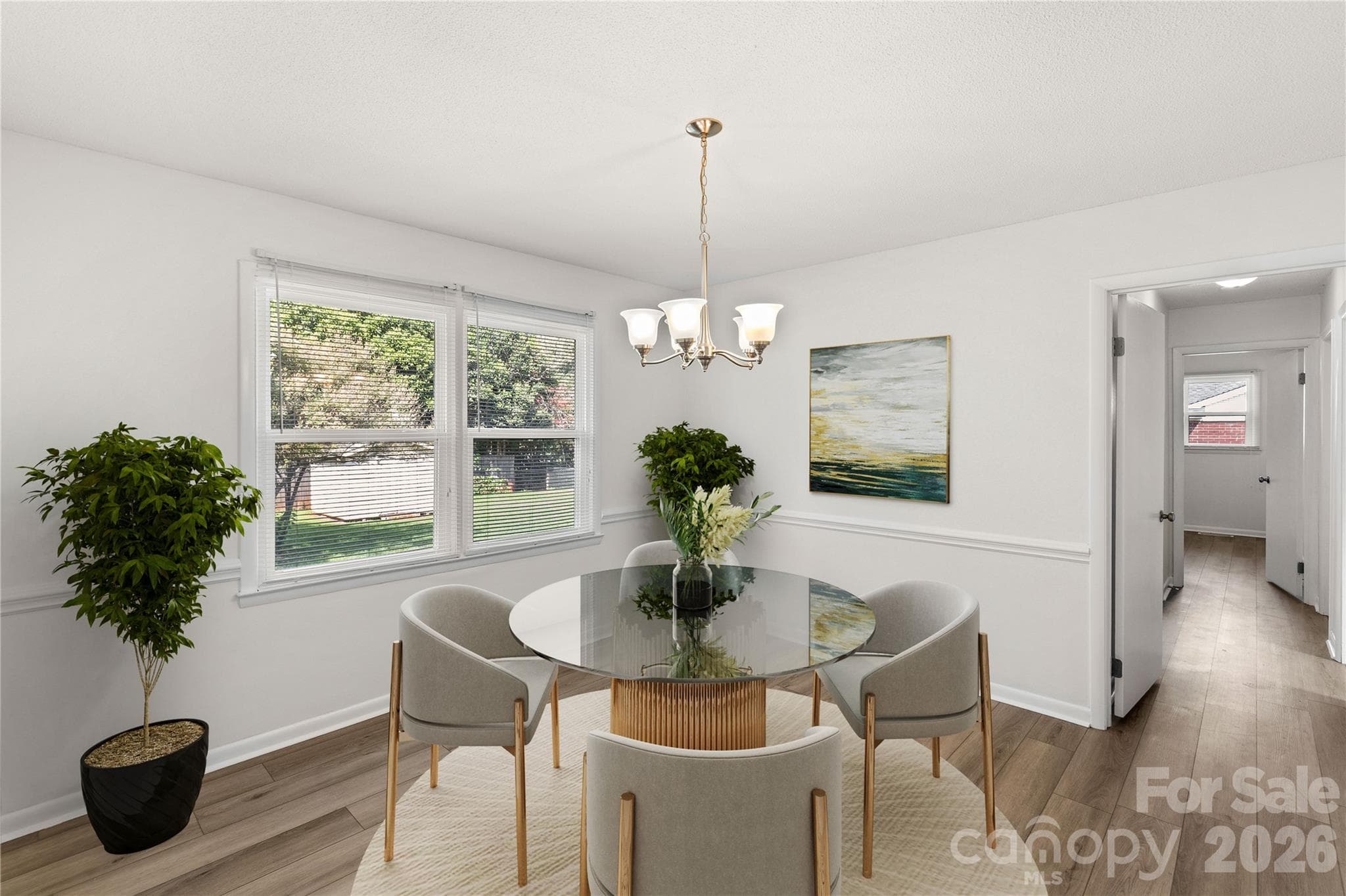 Virtually staged dining room - 755 Emorywood Lane, Rock Hill
