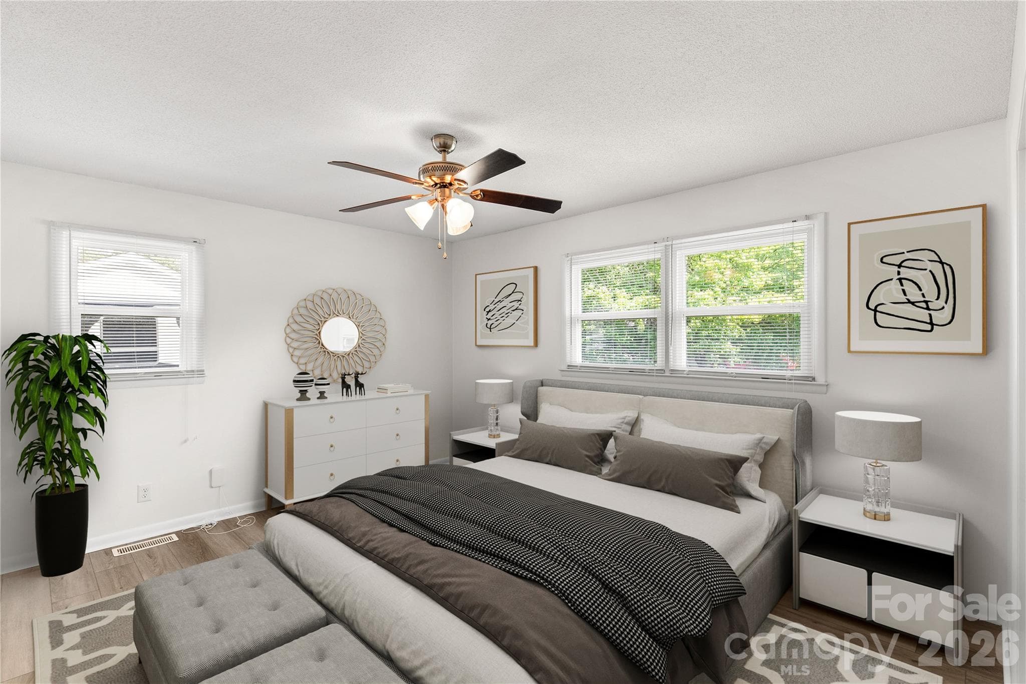 Virtually staged bedroom #2 - 755 Emorywood Lane, Rock Hill