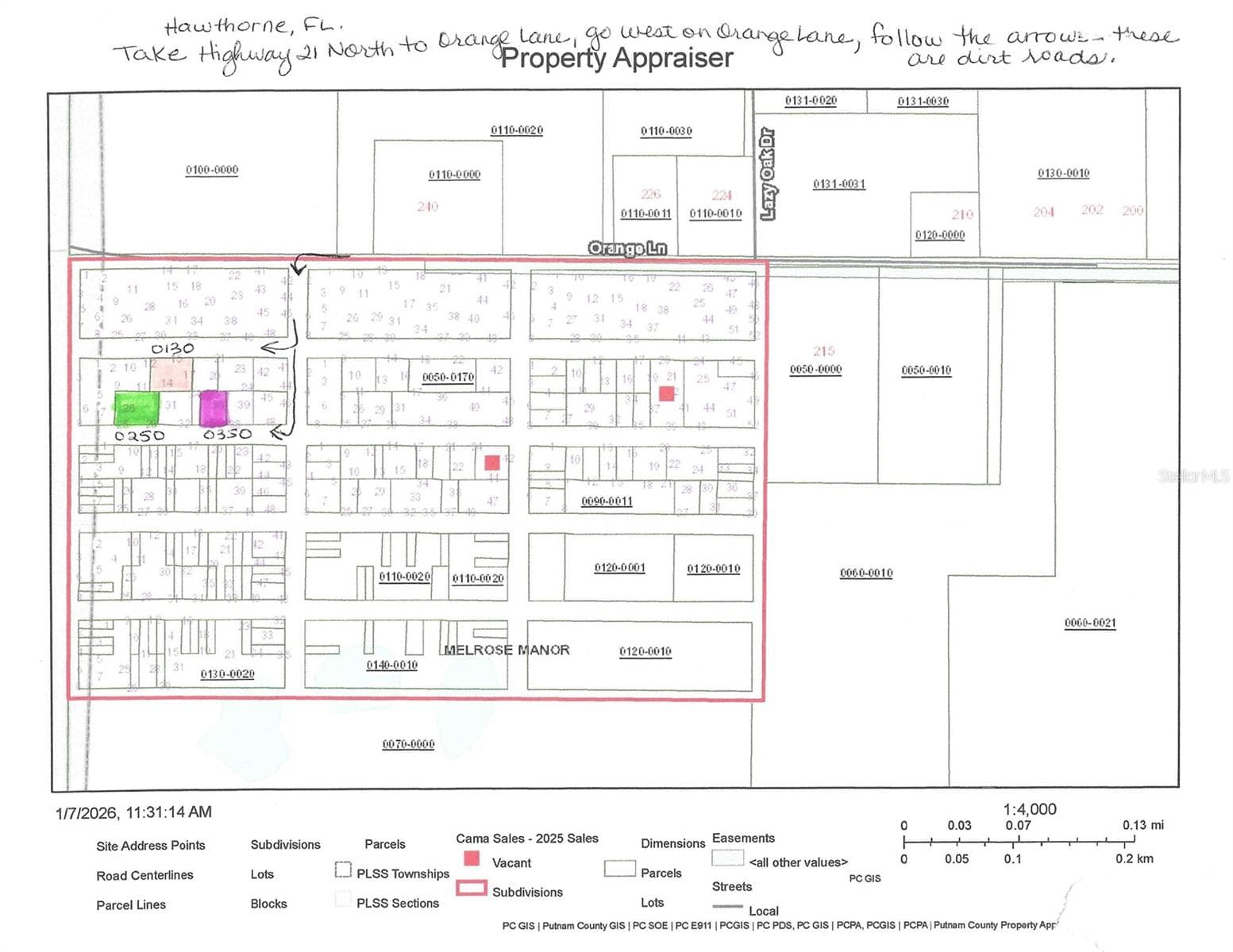 Directions to Property - Lots 13-17 UNASSIGNED, HAWTHORNE