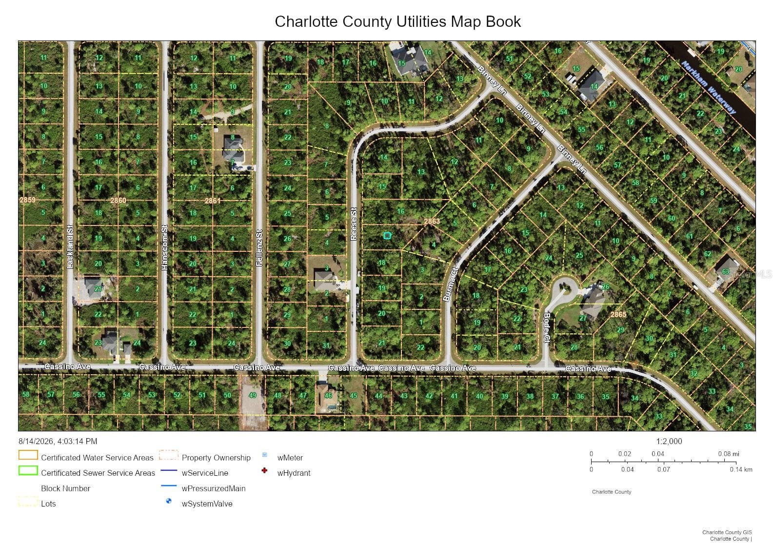 Utility Map - 490 REESE ST, PORT CHARLOTTE