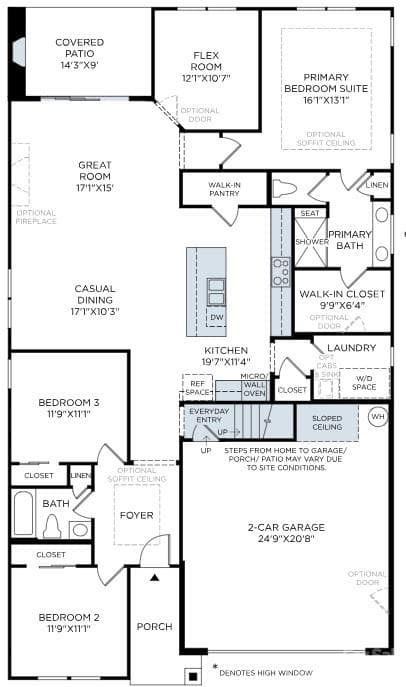 First floor - Floorplan - 2250 Whitebark Drive, Indian Land