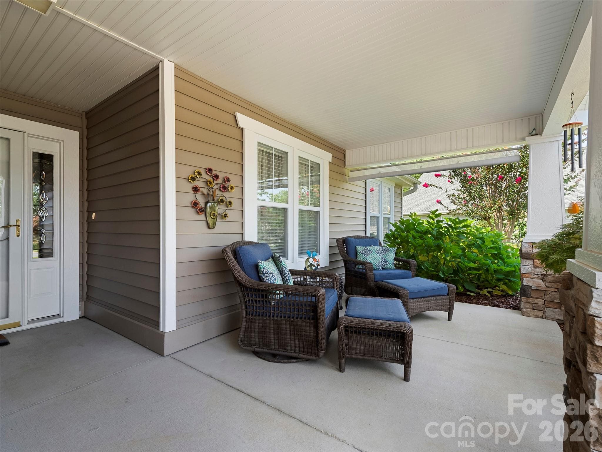 Front entrance and relaxing patio area - 196 Snowy Egret Way, Hendersonville