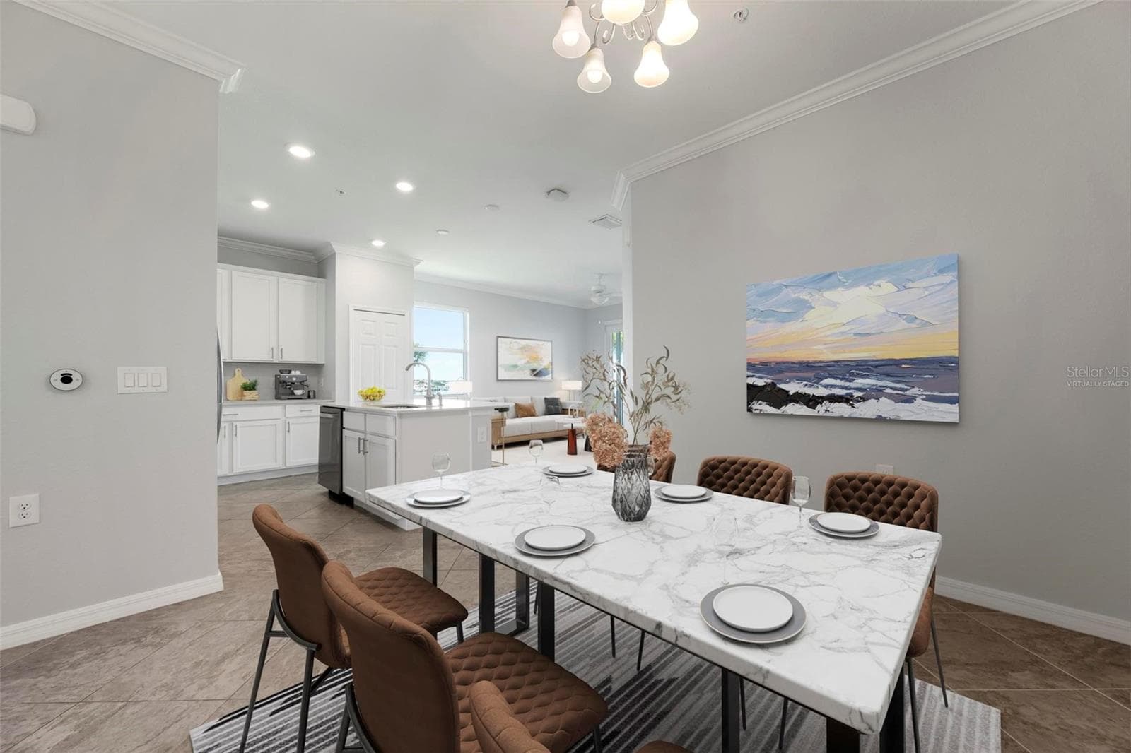 Dining room (Virtually staged) - 920 TIDEWATER SHORES LOOP #301, BRADENTON